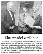 Ehrennadel f&uuml;r Peer Giesecke